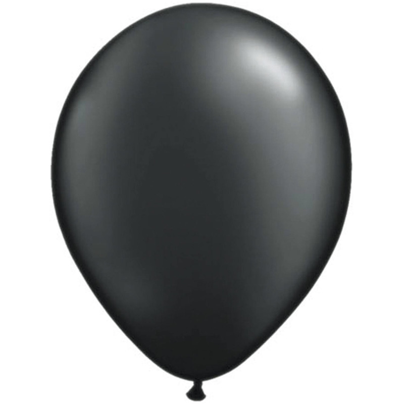 100x Feestartikelen Qualatex ballonnen metallic zwart