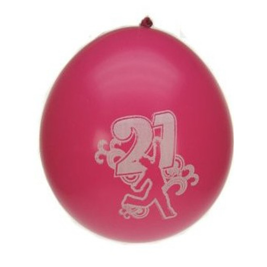 8x stuks verjaardag ballonnen 21 jaar thema