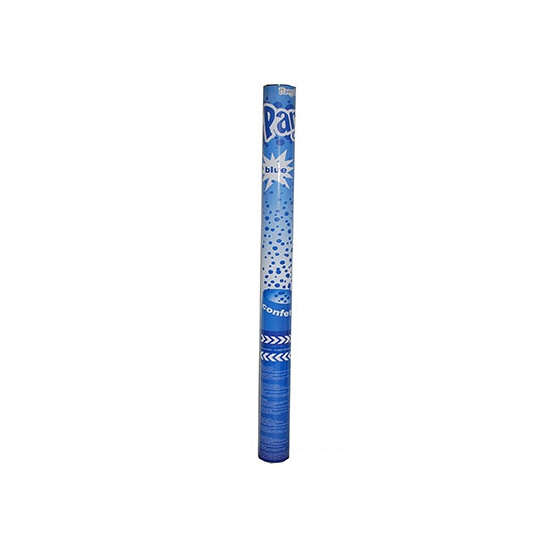 Confetti knal kanon blauw 60 cm