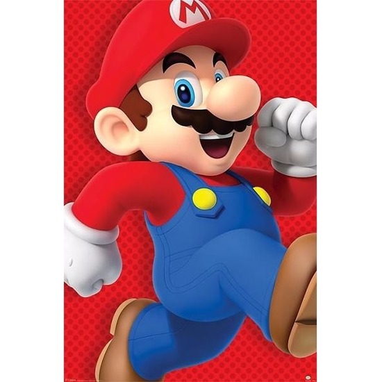 Decoratie poster Super Mario Run 61 x 92 cm