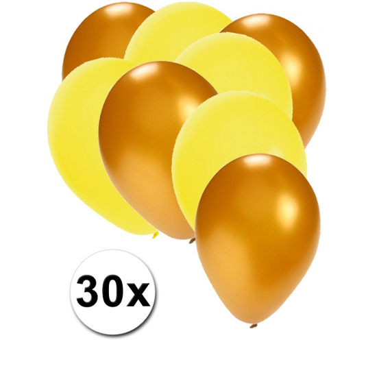 Feestartikelen Ballonnen goud/gele