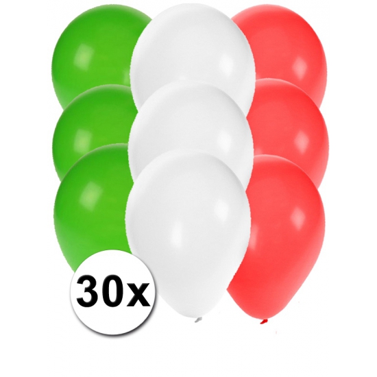 Feestartikelen ballonnen in Italiaanse kleuren