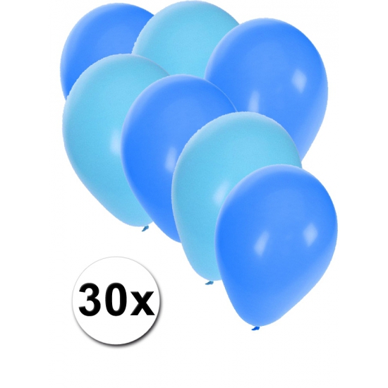 Feestartikelen Ballonnen lichtblauw/blauw