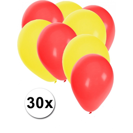 Feestartikelen Ballonnen rood/geel