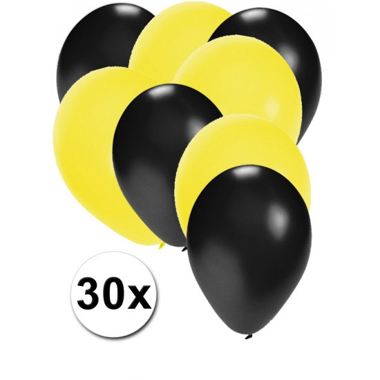 Feestartikelen Ballonnen zwart/geel