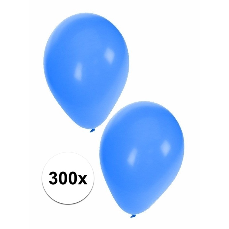 Feestartikelen Blauwe ballonnen 300 stuks