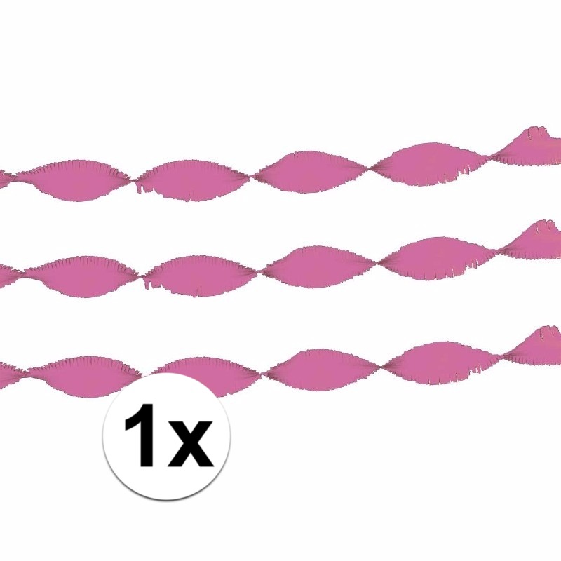 Feestartikelen Crepe papier slinger roze