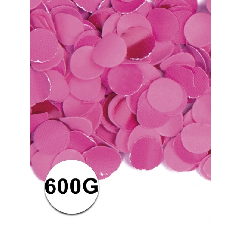 Feestartikelen fuchsia roze confetti 600 gram