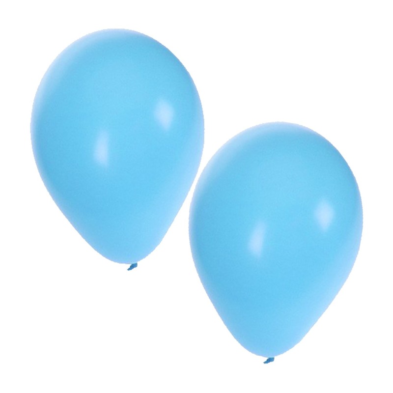 Feestartikelen Lichtblauwe ballonnen, 100 stuks