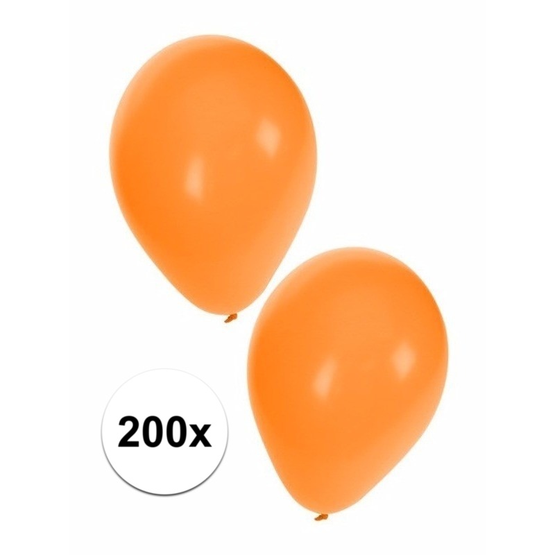 Feestartikelen Oranje ballonnen 200 stuks