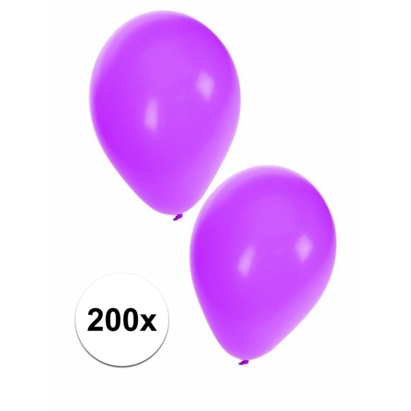Feestartikelen Paarse ballonnen 200 stuks