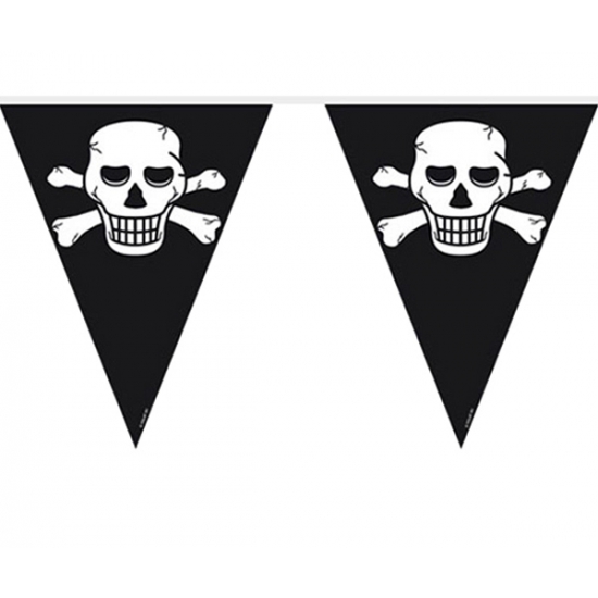 Feestartikelen Piraten vlaggenlijn zwart