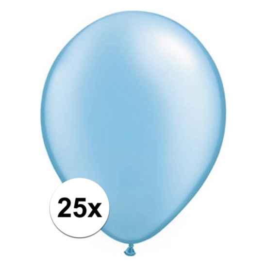 Feestartikelen Qualatex ballonnen Azure blauw 25 stuks