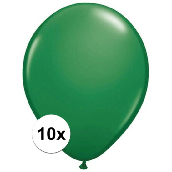 Feestartikelen Qualatex ballonnen groen 10 stuks