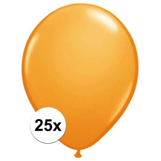 Feestartikelen Qualatex ballonnen oranje 25 stuks