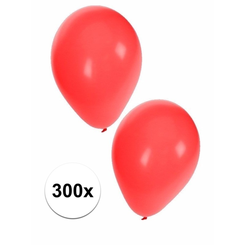 Feestartikelen Rode ballonnen 300 stuks