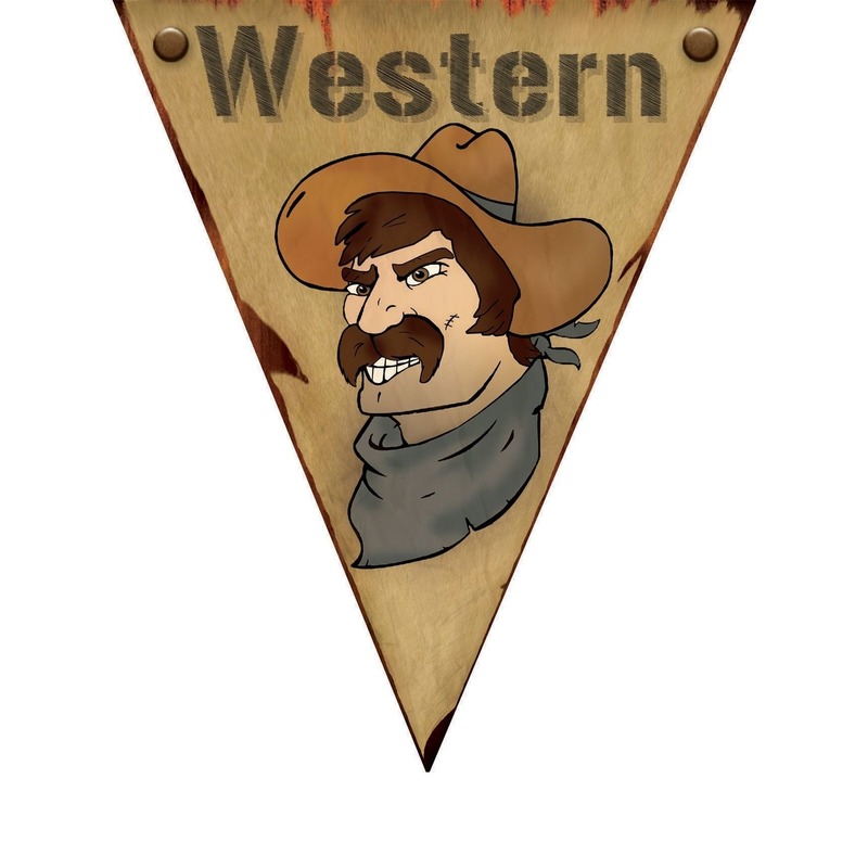 Feestartikelen vlaggenlijn Western