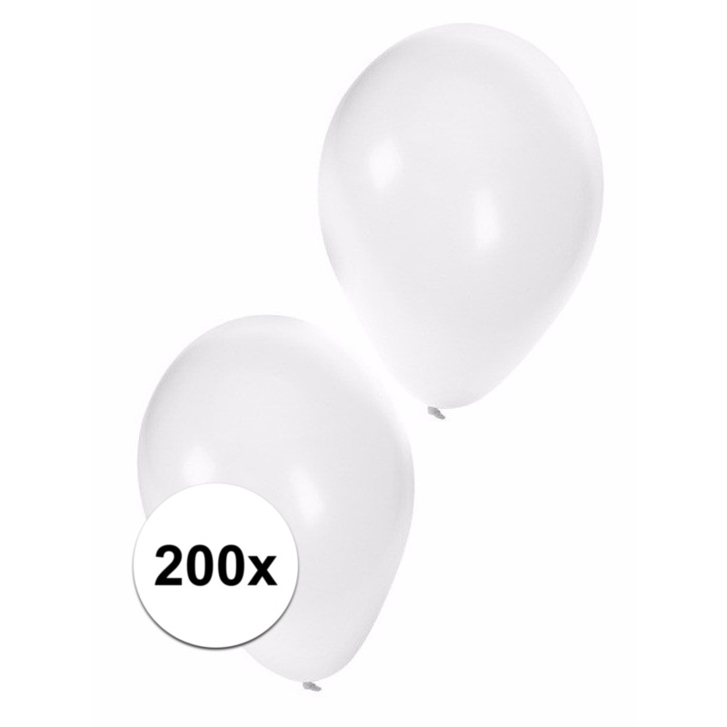Feestartikelen Witte ballonnen 200 stuks