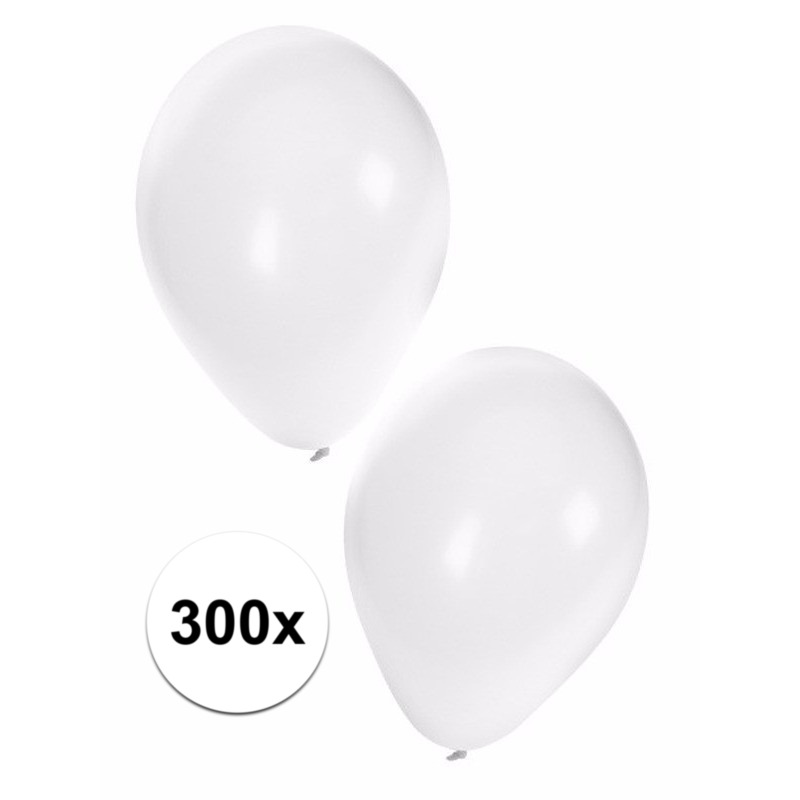 Feestartikelen Witte ballonnen 300 stuks