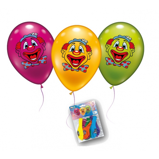 Feestballonnen met clown gezichten