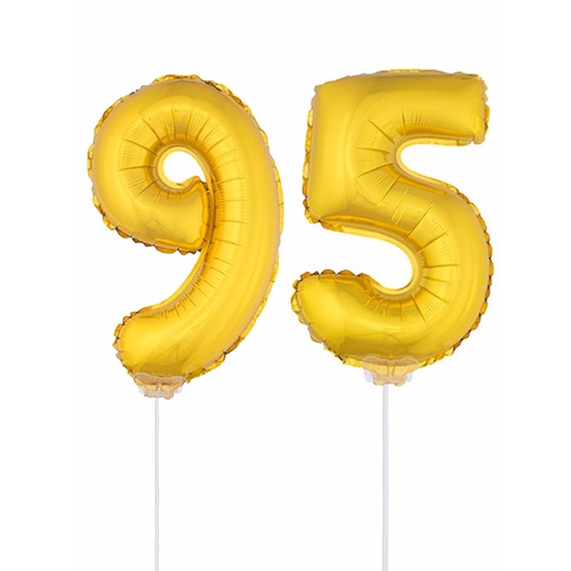 Gouden 95 jaar opblaasbaar ballon 41 cm