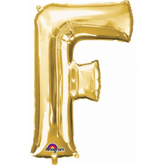 Gouden folie ballon letter F