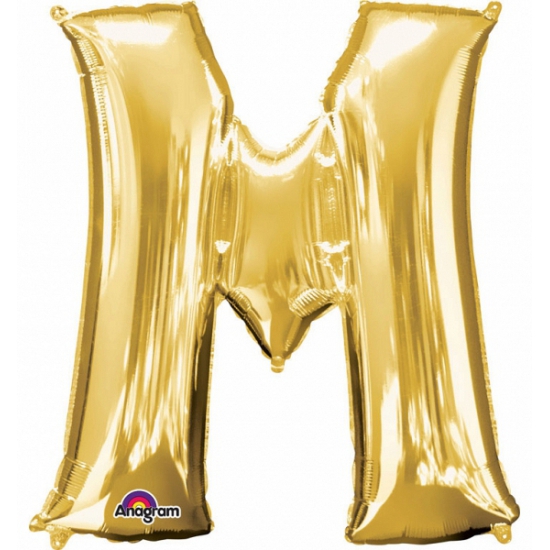 Gouden folie ballon letter M