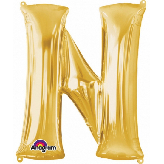 Gouden folie ballon letter N