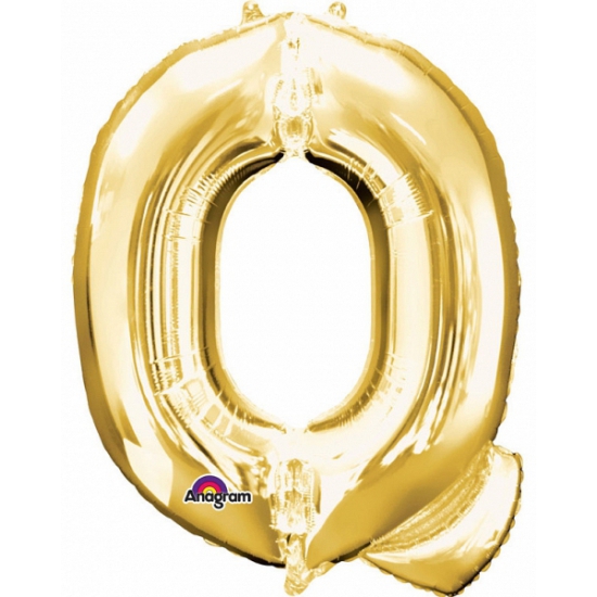 Gouden folie ballon letter Q