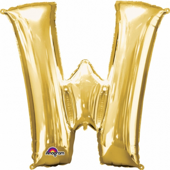 Gouden folie ballon letter W
