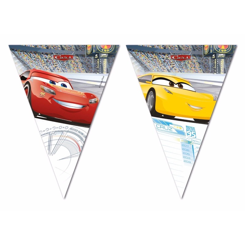 Kinderverjaardag Cars vlaggenlijn 3 meter