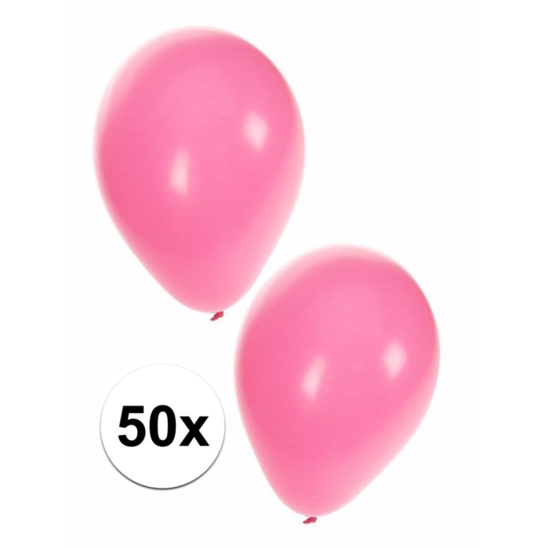 Lichtroze balonnen voor lucht en helium