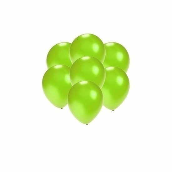 Metallic groene ballonnen klein 200 stuks
