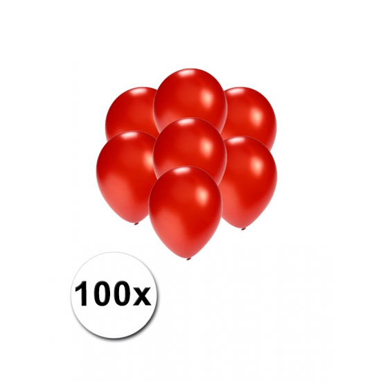 Metallic rode ballonnen klein 100 stuks