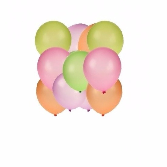 Neon gekleurde ballonnen 25 cm
