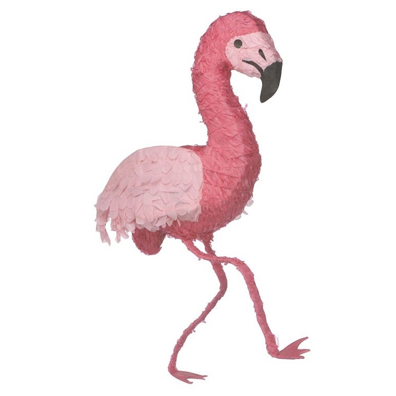 Surprise roze flamingo pinata 37 cm
