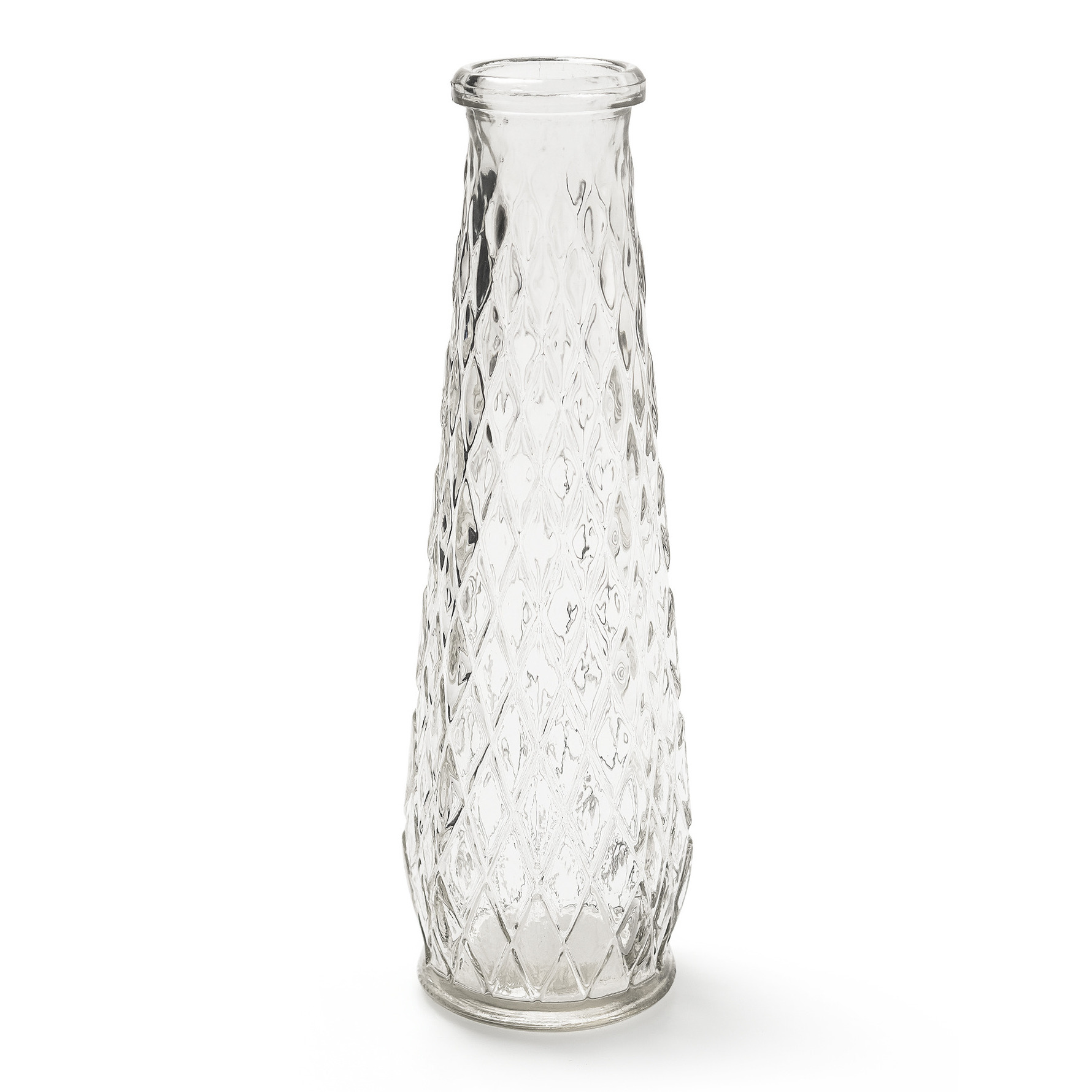 Transparante vaas-vazen van glas 6 x 22 cm