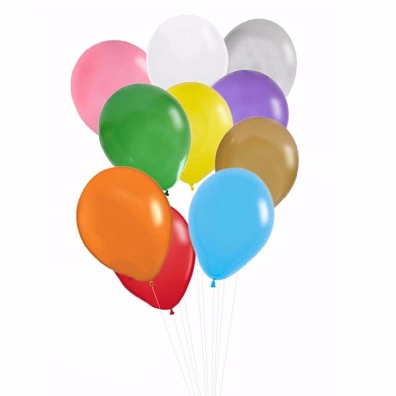 Voordelige gekleurde ballonnen 50 stuks