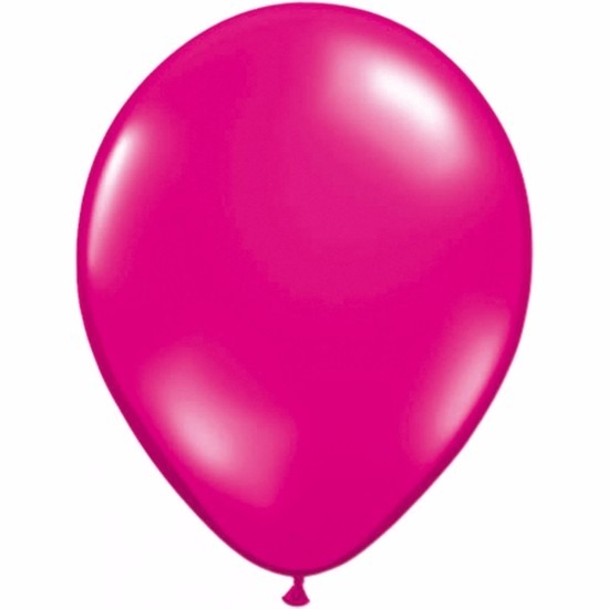 Zak met 25 magenta roze helium ballonnen