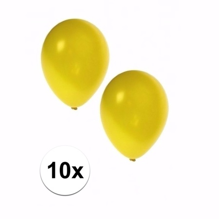 Grote gele partyballonnen 10 stuks