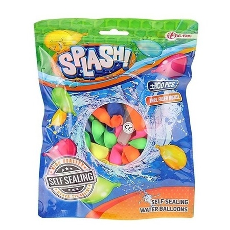 100x Coloured water balloons toys self sealing