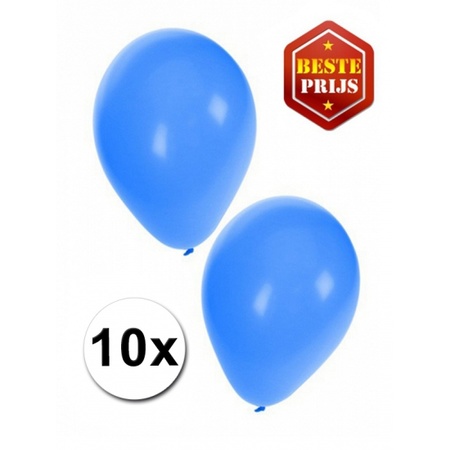 20x Helium balloons blue / light blue boy birth + tank