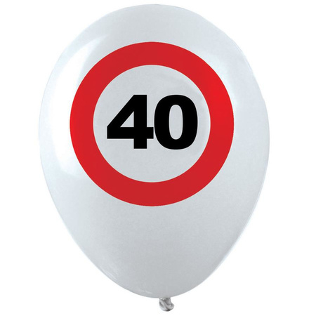 Birthday decoration 40 years traffic signs package