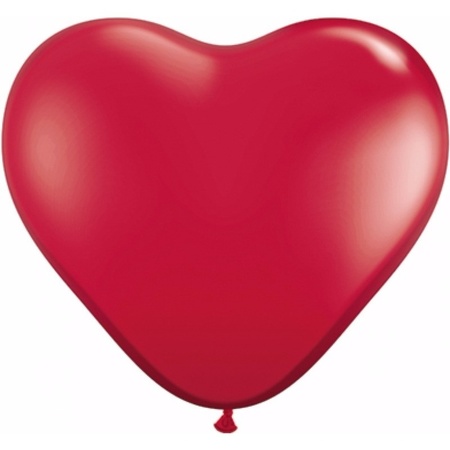 Huwelijk 25 hartjes ballonnen rood