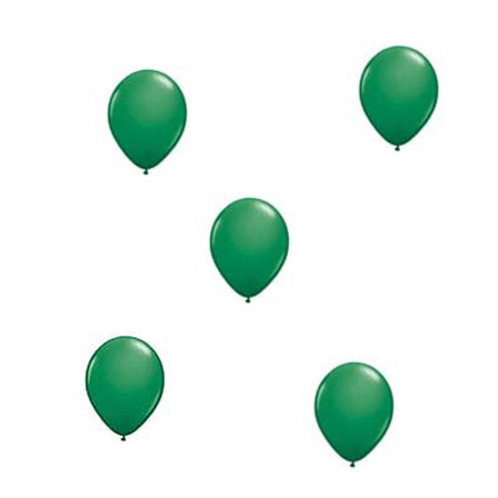 50x balloons white and green