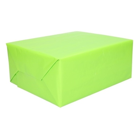 3x Wrapping paper bright green 200 cm