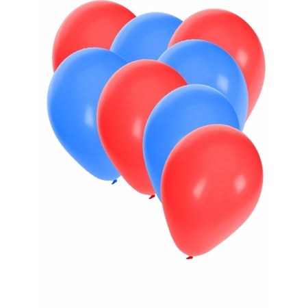 Feestartikelen Ballonnen rood/blauw