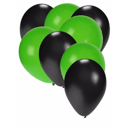 Feestartikelen Ballonnen zwart/groen