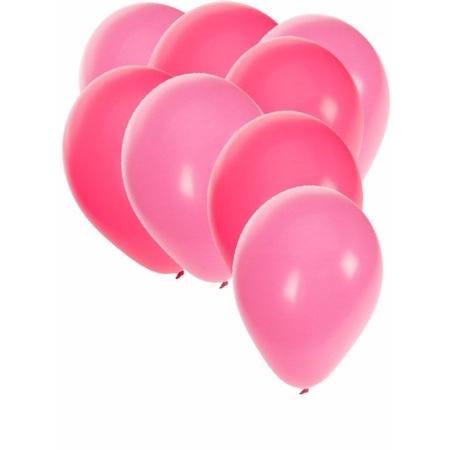 30x stuks party ballonnen - 27 cm -  roze / lichtroze versiering