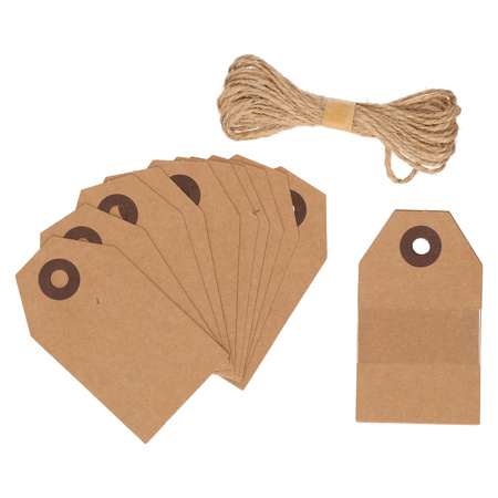 40x Craftpaper gift tags 7 cm